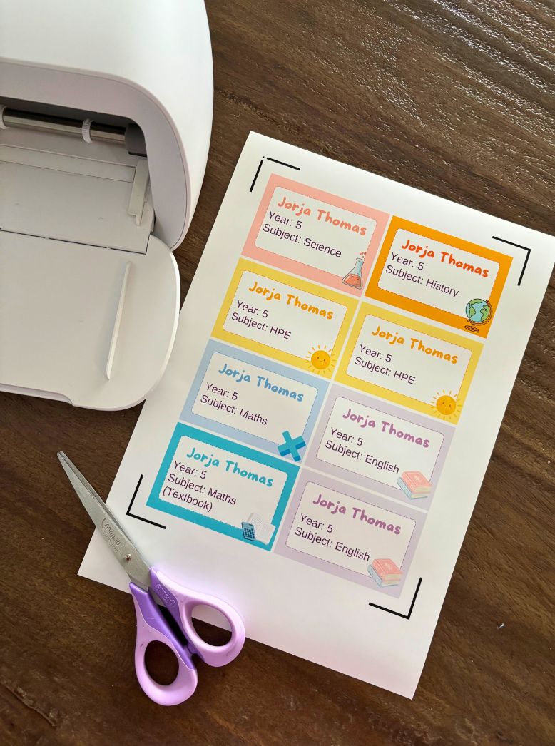 diy school book labels
